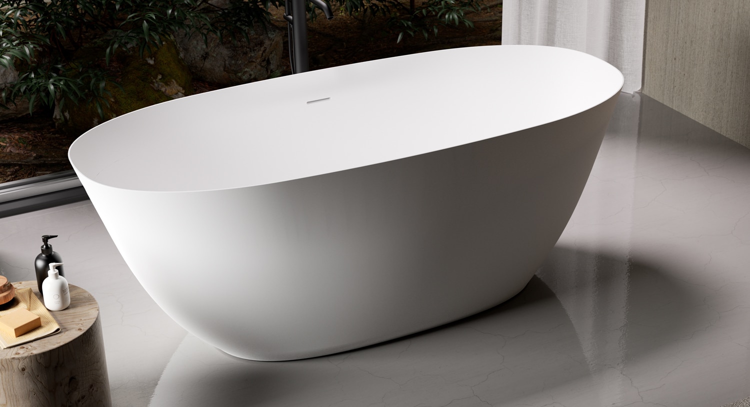 Salus, modern bathtub in Solid Surface.