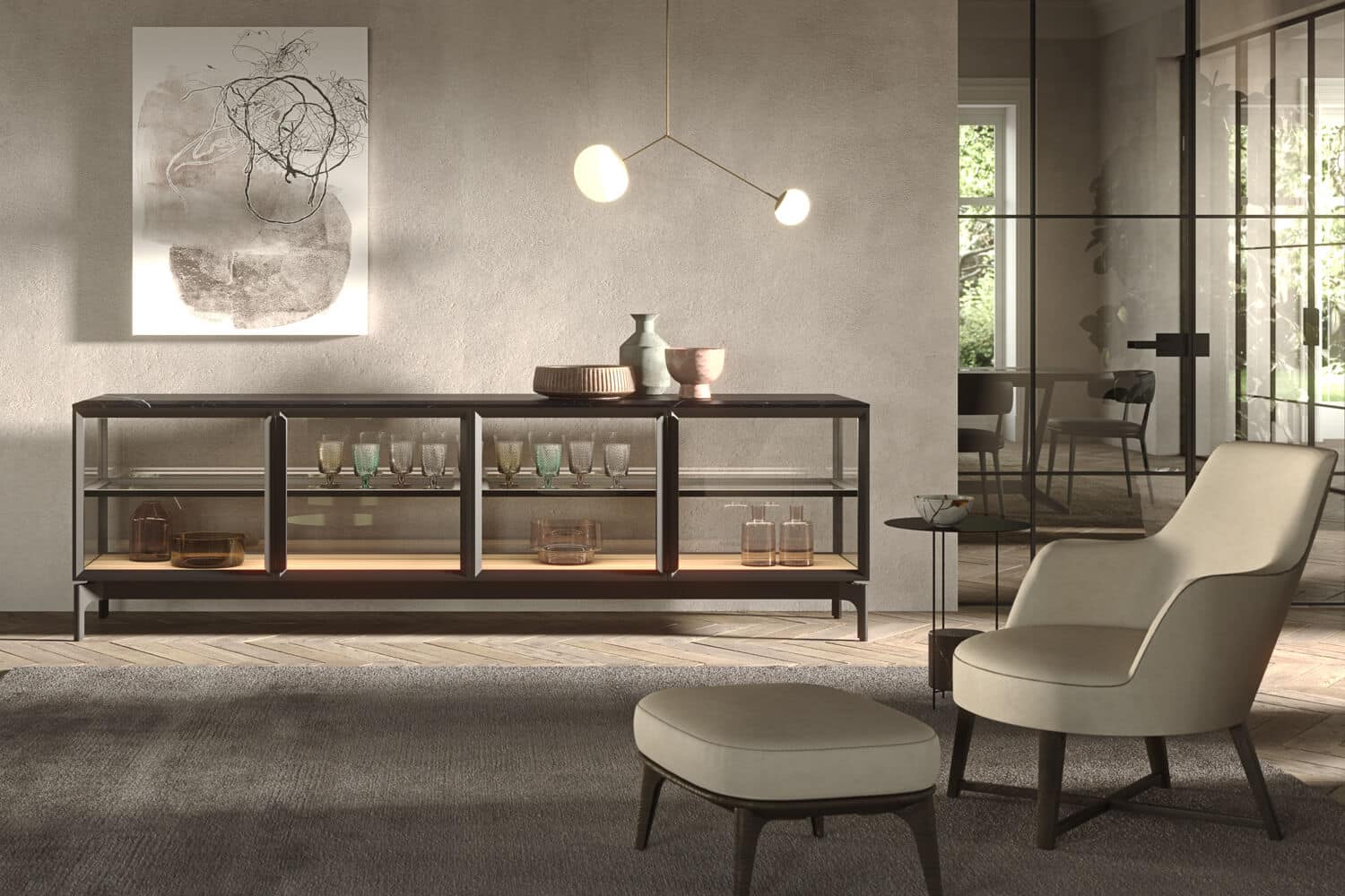 <strong>2018</strong> | Dario Snaidero and his Team introduce ELEGANTE Bespoke, a new collection developed for the American market that includes a Sideboard system.