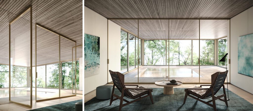 Manhattan pivot glass doors introduced at Milan Furniture Fair 2022