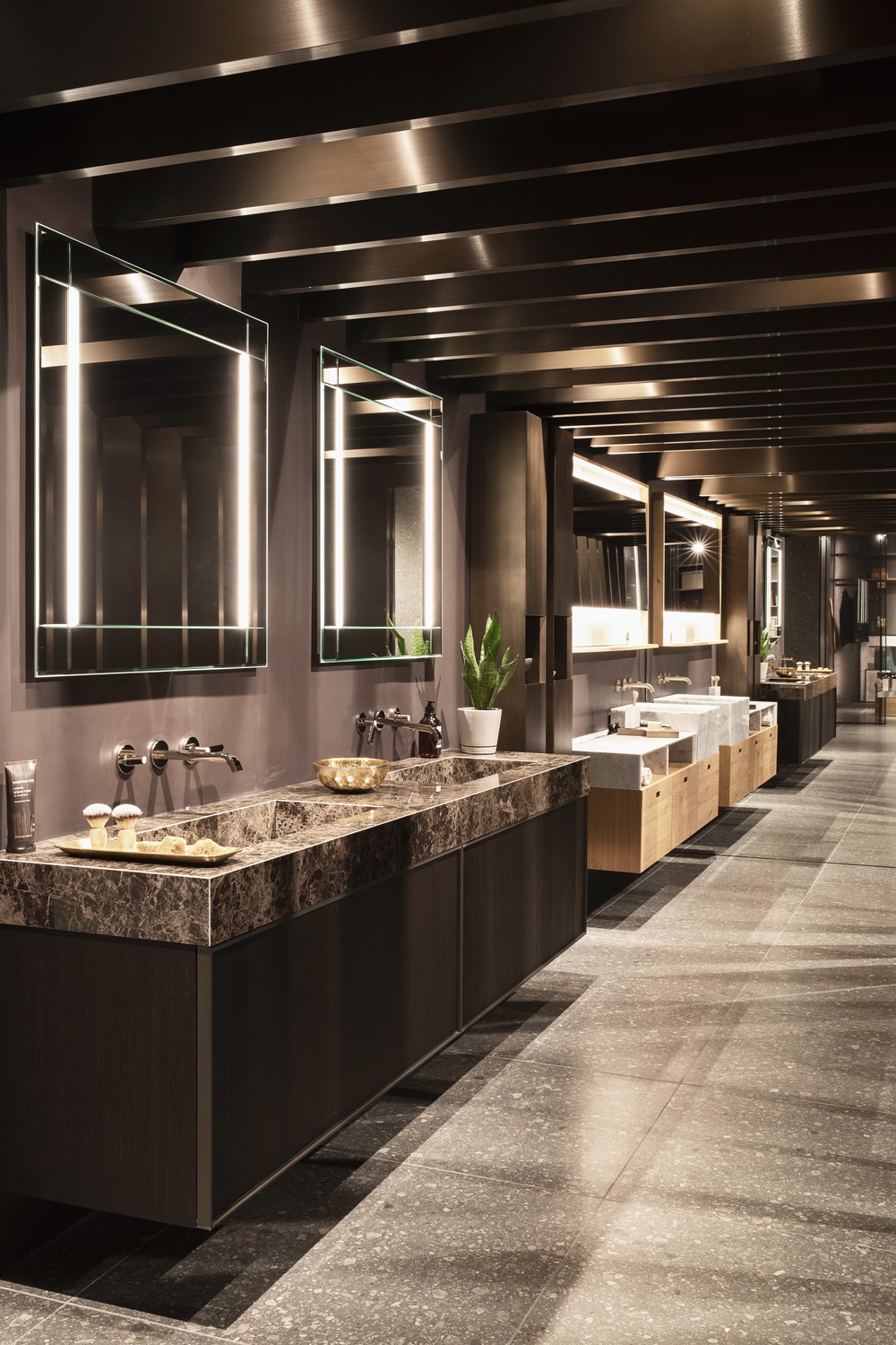 Luxury bathroom cabinetry on display at MandiCasa New York