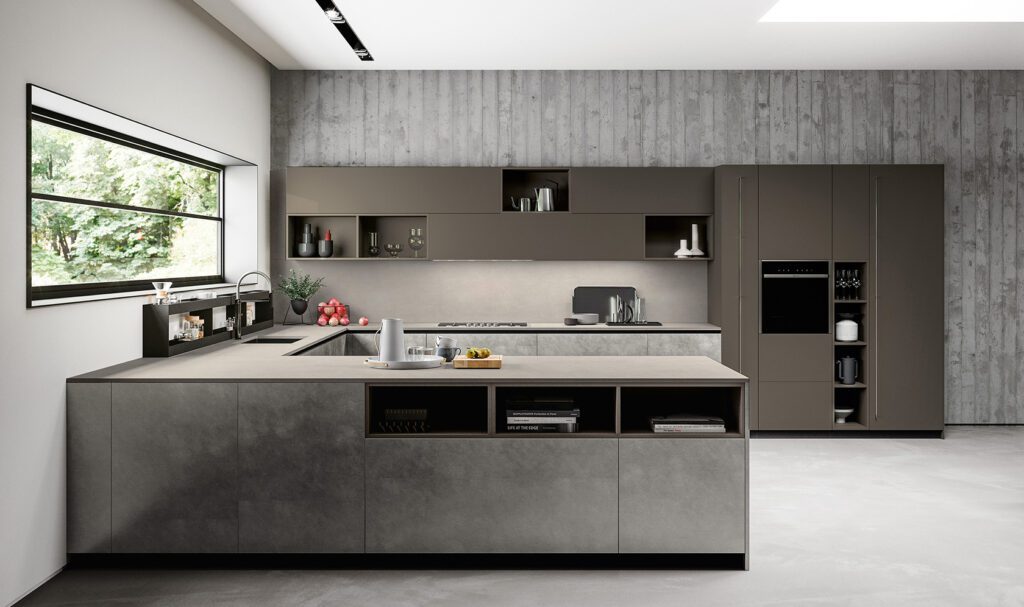 Piombo urban lacquer, a modern kitchen finish