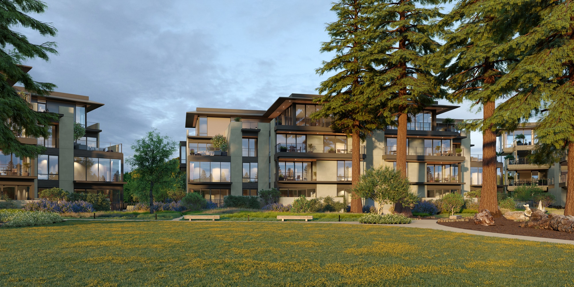 A modern apartment showing multihousing architecture.