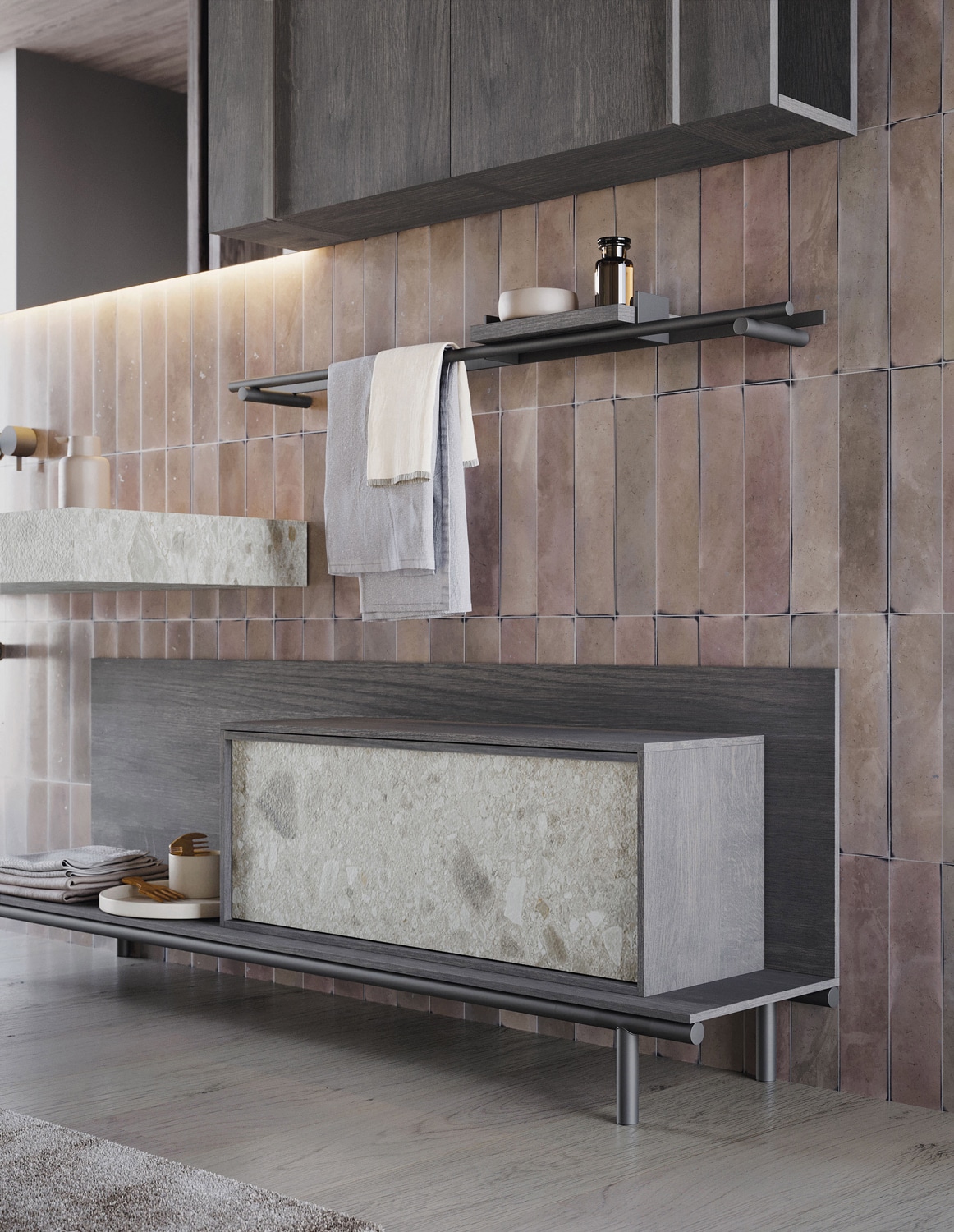 Sartus offers a variety of design solutions to create personalized bathroom environments. 
