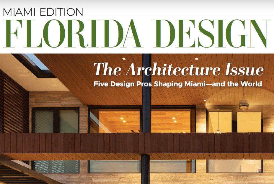 Florida Design magazine cover, The Architecture Issue.