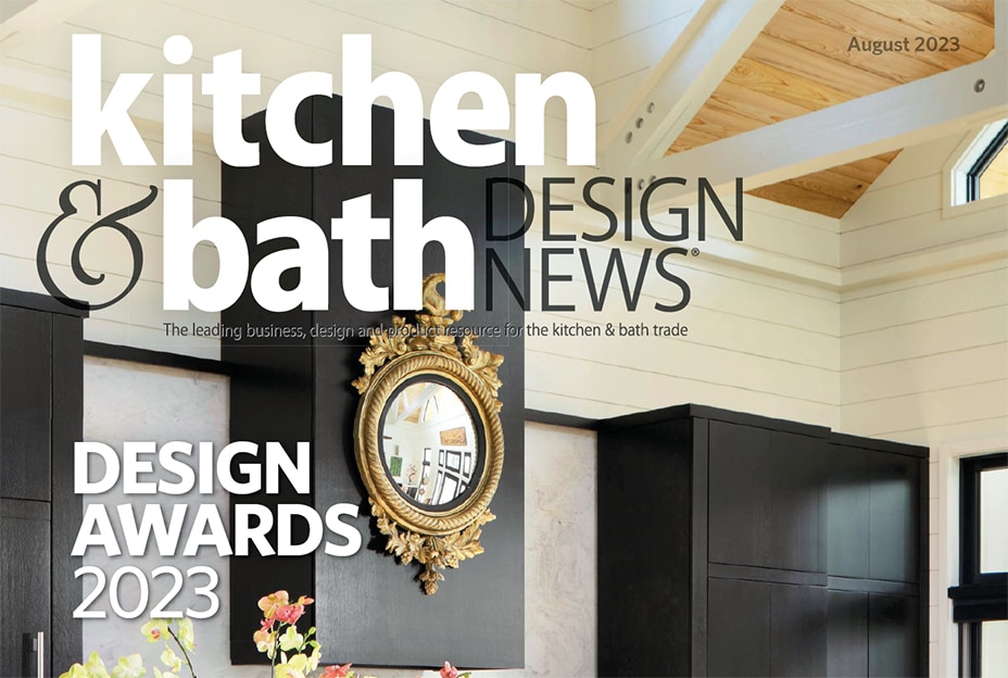 Kitchen & Bath Design News magazine cover, August 2023 issue.