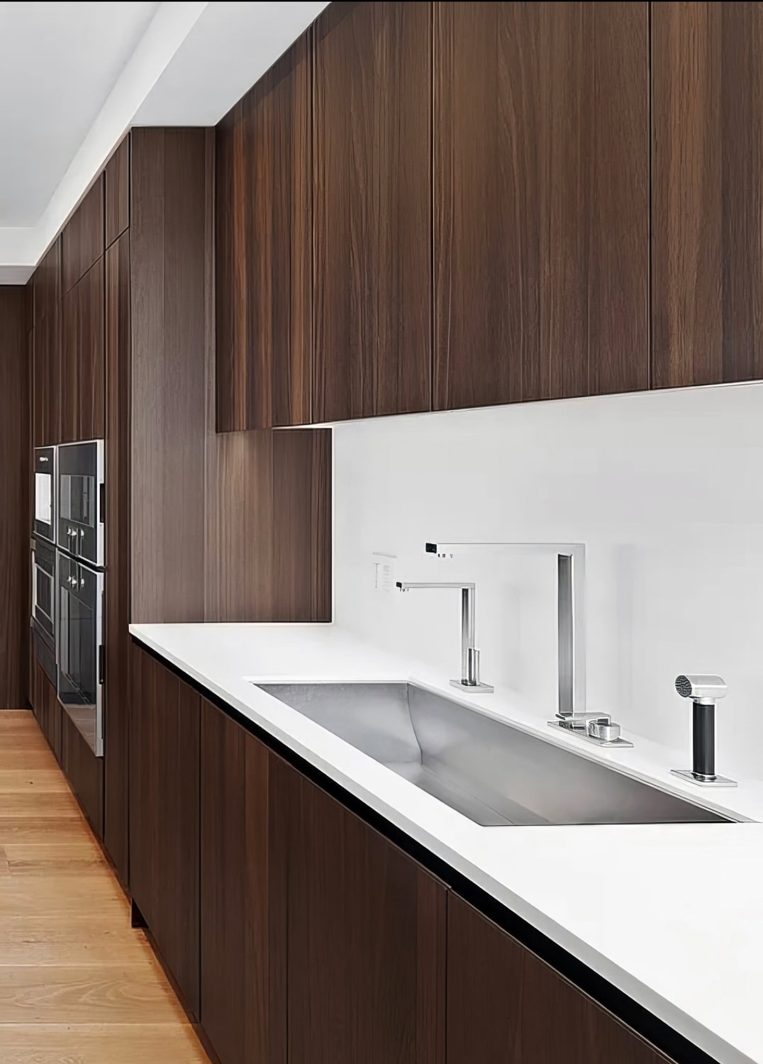 Tribeca New York Penthouse. MandiCasa YOTA Kitchen cabinetry in Thermo Oak finish. No chemicals or stains required to achieve this natural finish. Designed by Lorena Polon, Senior Design Consultant of MandiCasa New York.