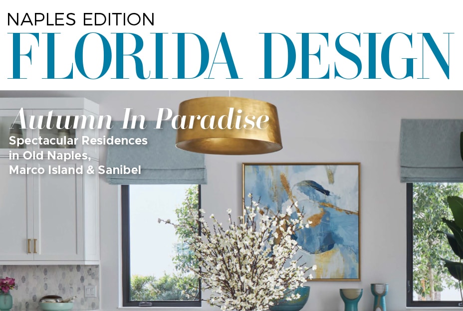 Florida Design magazine cover, Naples Edition, Autumn in Paradise.