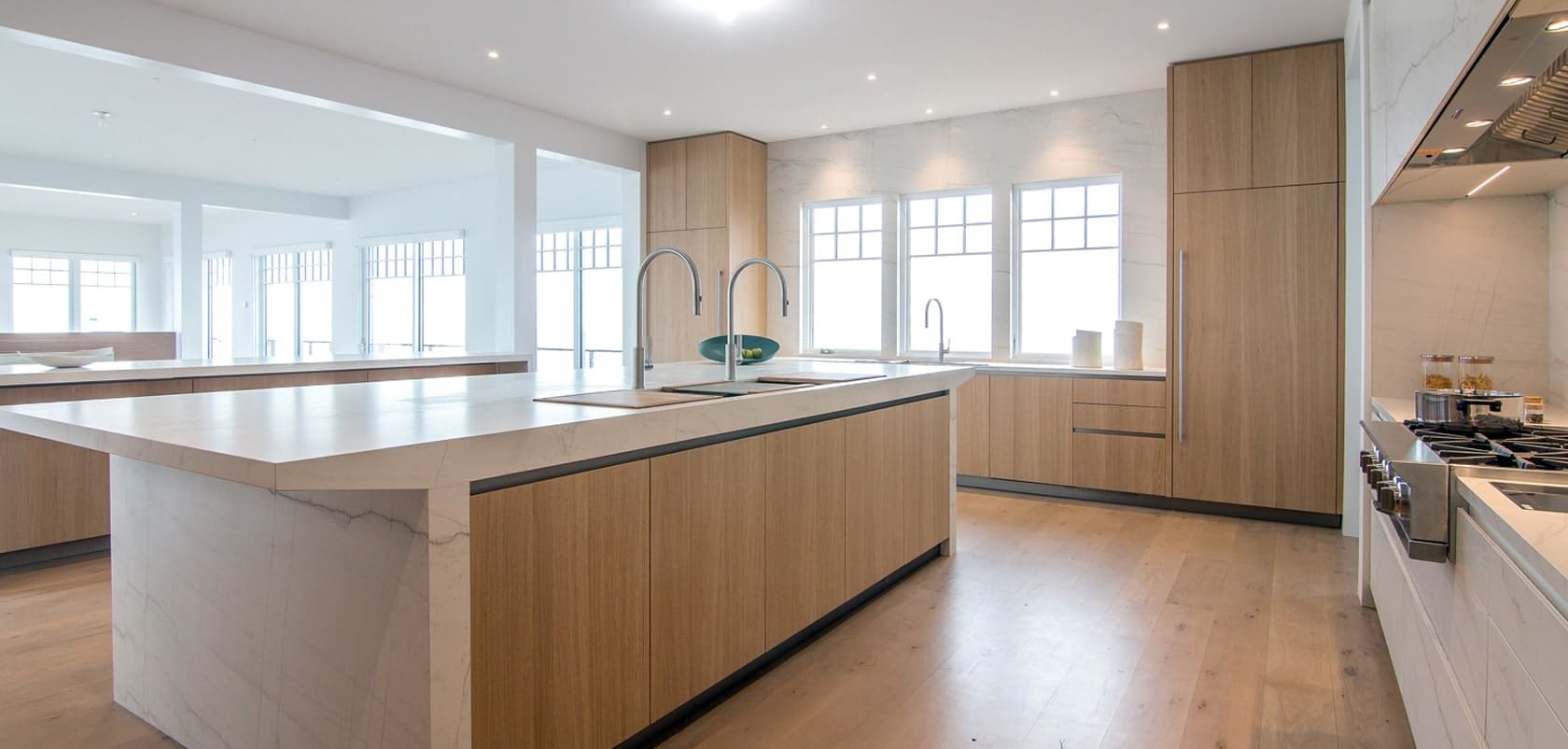 Luxury kitchen in modern residence in Nonmouth Beach, NJ